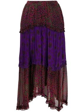 Ba & Sh Gapi Asymmetric Midi Skirt In Black  small